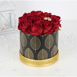 Bukiet 12x CZERWONYCH welurowych RÓŻ premium